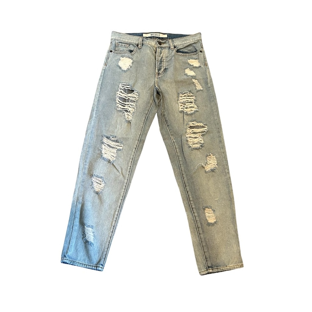 [Brandy Melville] Distressed Lightwash Mom Jeans